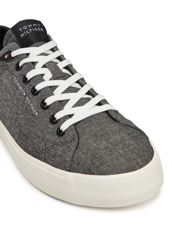 Tommy Hilfiger Tommy Hilfiger Кросівки Th Hi Vulc Low Core Chambray FM0FM05389 Сірий