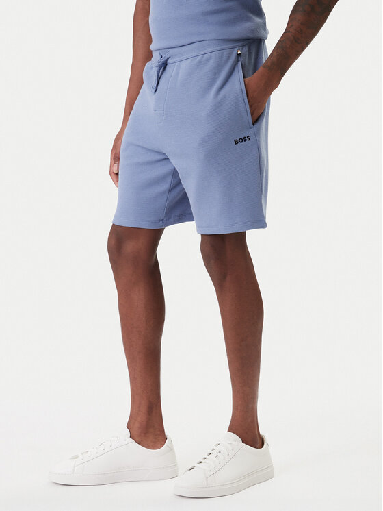 BOSS BOSS Sport rövidnadrág Waffle 50535884 Kék Regular Fit