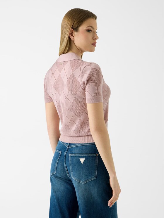 Guess Guess T-Shirt 183083 Różowy Classic Fit