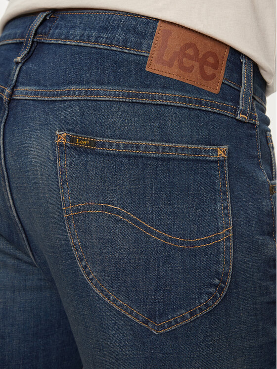 Lee Lee Szorty jeansowe Rider 112349233 Niebieski Slim Fit