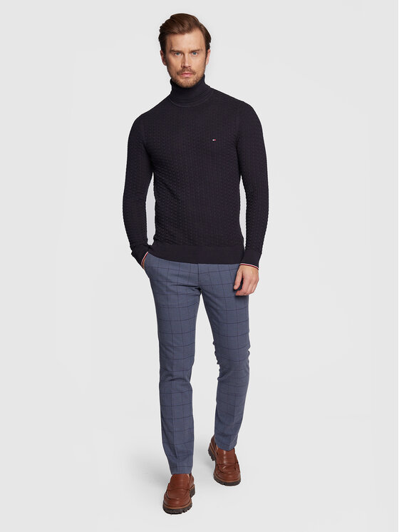 Tommy Hilfiger Tommy Hilfiger Dolcevita Exaggerated Structure MW0MW29109 Blu scuro Regular Fit