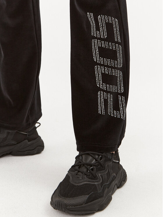 2005 2005 Παντελόνι φόρμας Velour Μαύρο Straight Fit