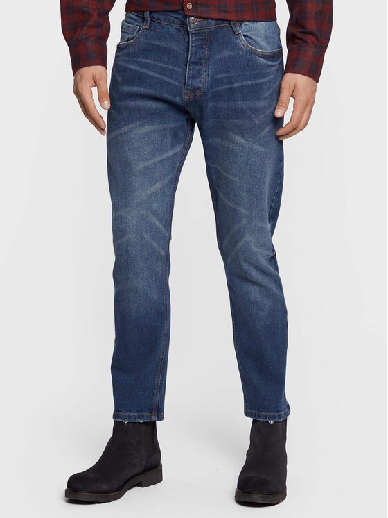 Brave Soul Jeans hlače MJN-BRYCE Modra Slim Fit