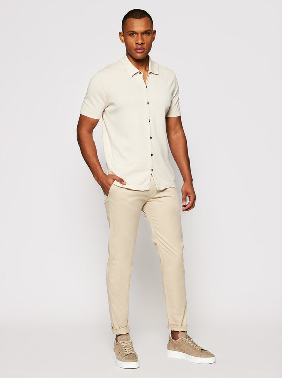 Pantaloni di tessuto 4900 76301 Beige Modern Fit