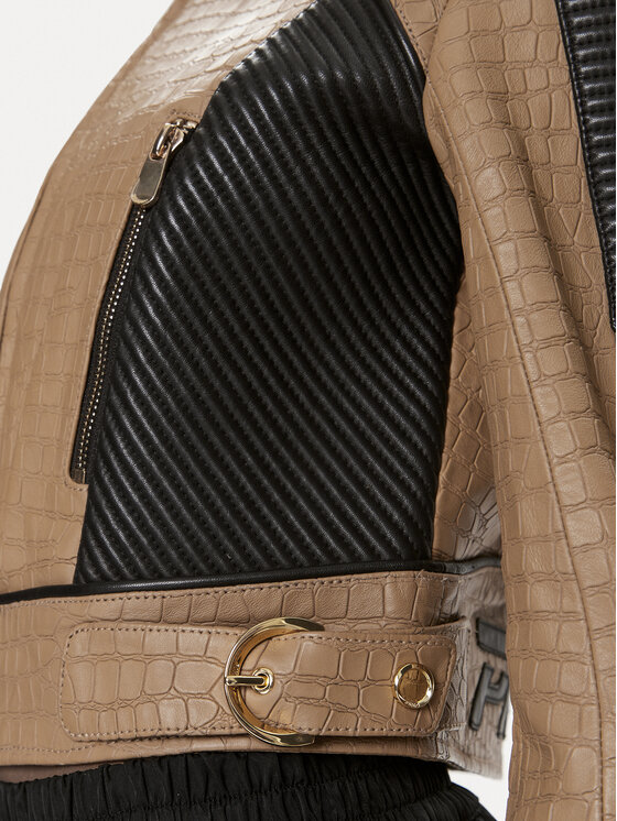 PINKO Pinko Μπουφάν δερμάτινο Annone Byker. 103208 A1Q9 Καφέ Regular Fit