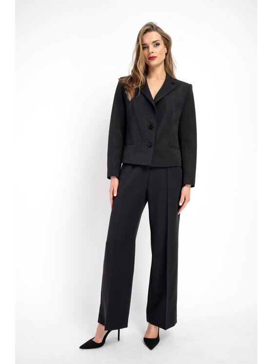 CLICK CLICK Spodnie materiałowe 70-839 Czarny Relaxed Fit