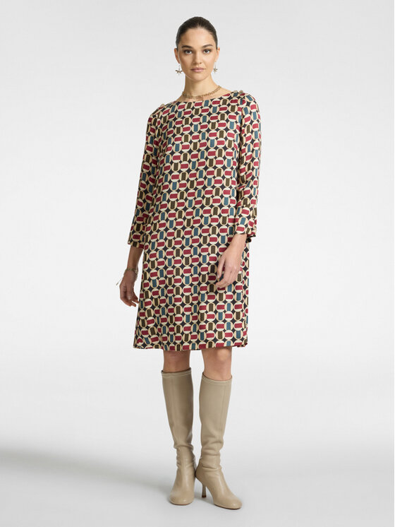 Elena Mirò Elena Mirò Vestito da giorno 7428P100244N001 Bordeaux Regular Fit