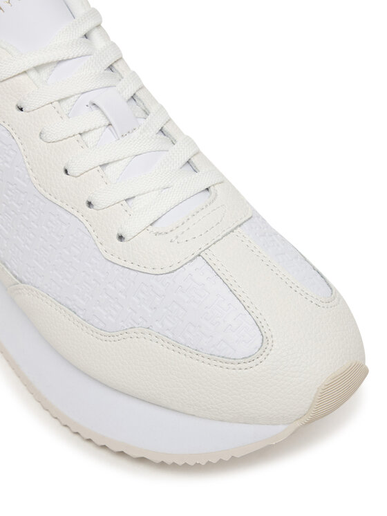 Tommy Hilfiger Tommy Hilfiger Sneakers Th Chic Monogram Runner FW0FW09464 Alb