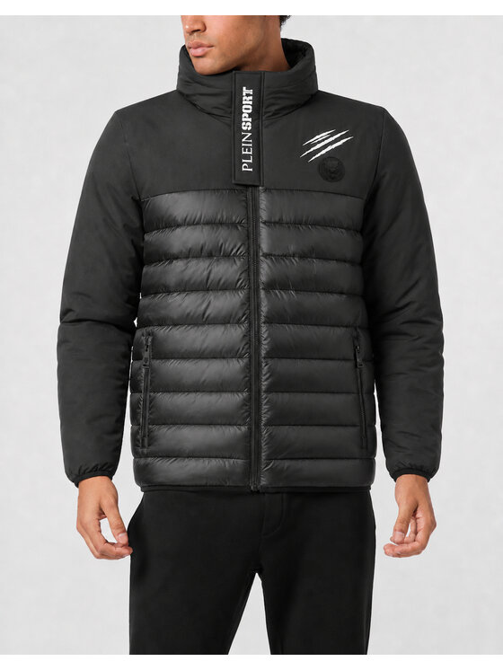 Plein Sport Plein Sport Vatovaná bunda 24017 Černá Regular Fit