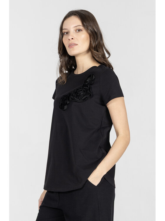 Deni Cler Milano Deni Cler Milano T-Shirt T-DC-T205-F2-10-90-1 Czarny Loose Fit