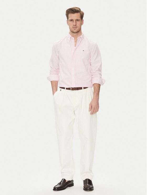 Tommy Hilfiger Tommy Hilfiger Риза MW0MW39159 Розов Regular Fit