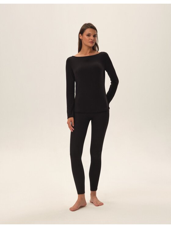 Esotiq Esotiq Bluzka 42199 Czarny Regular Fit