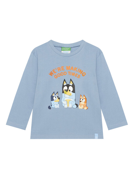 United Colors Of Benetton Bluză 3I1XG10KH Albastru celest Regular Fit