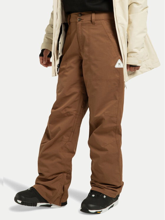 DC Shoes DC Shoes Snowboardové kalhoty Riveter ADJTP03032 Hnědá Regular Fit