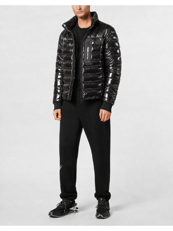 Plein Sport Plein Sport Vatovaná bunda 25509 Černá Regular Fit