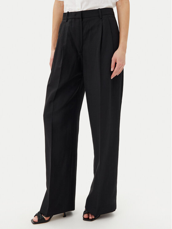 Tommy Hilfiger Tommy Hilfiger Hlače WW0WW45460 Crna Relaxed Fit