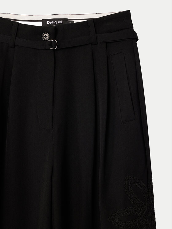 Desigual Desigual Stoffhose Rin 24WWPW20 Schwarz Loose Fit