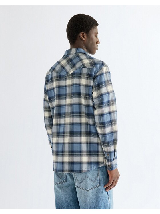Wrangler Wrangler Koszula WESTERN UTILITY SHIRT Niebieski Regular Fit
