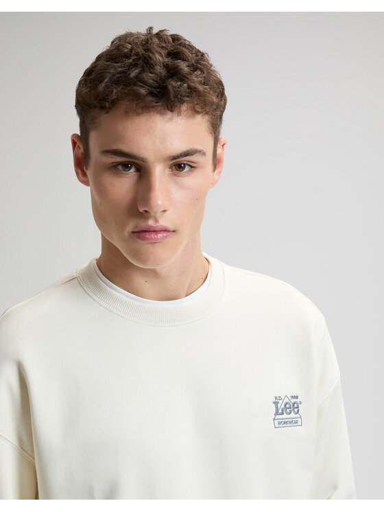 Lee Lee Bluza 112378760 Beżowy Relaxed Fit