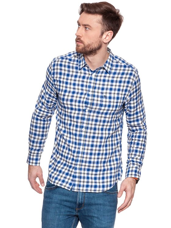 Wrangler Wrangler Camicia L/S 1PKT SHIRT Blu Regular Fit