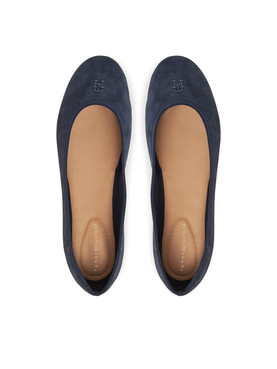 Tommy Hilfiger Tommy Hilfiger Balerina Th Hardware Suede Ballerina FW0FW08655 Sötétkék