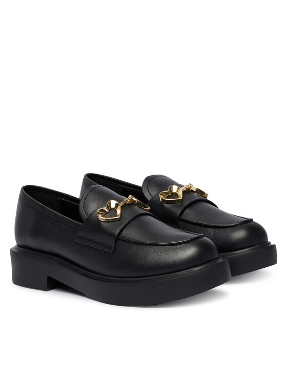 LOVE MOSCHINO LOVE MOSCHINO Loafersy JA10094G0NIA0000 Černá
