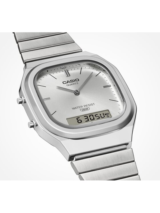 Casio Casio Zegarek 4549526425707 Srebrny