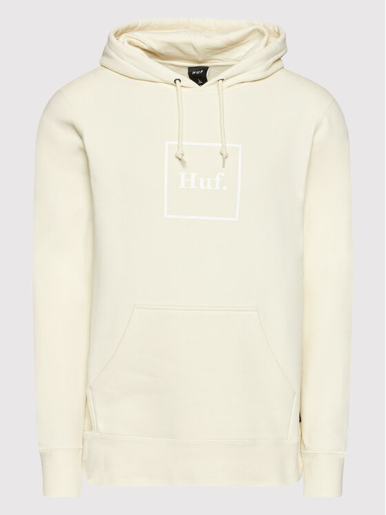 HUF HUF Bluza Essentials Box Logo PF00098 Beżowy Regular Fit