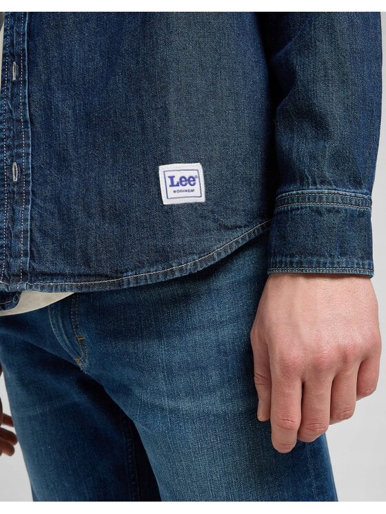 Lee Lee camicia di jeans No Pocket Button Down Blu Relaxed Fit