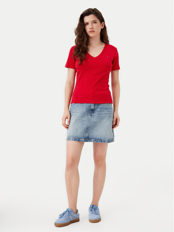 Tommy Hilfiger Tommy Hilfiger T-Shirt New Cody WW0WW40584 Czerwony Slim Fit