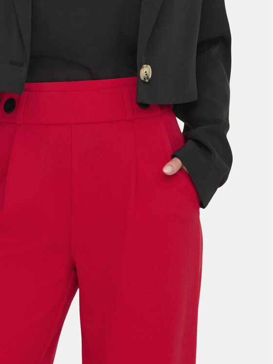 JDY JDY Kalhoty z materiálu Geggo 15208430 Červená Wide Leg