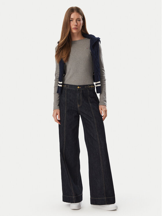 Tommy Hilfiger Tommy Hilfiger Τζιν Indie WW0WW51408 Σκούρο μπλε Wide Leg