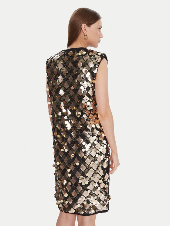LOLA CASADEMUNT LOLA CASADEMUNT Rochie cocktail LF2516016 Argintiu Regular Fit