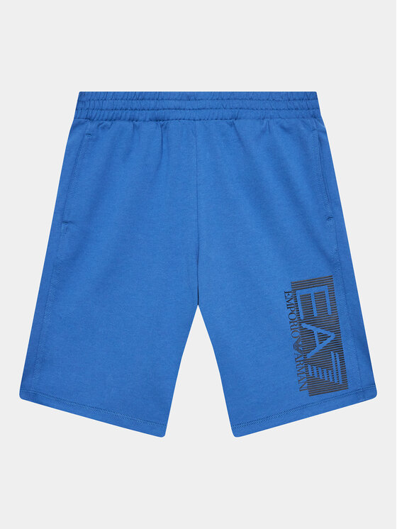 EA7 Emporio Armani Bavlnené šortky 3RBS53 BJ05Z 1538 Modrá Regular Fit