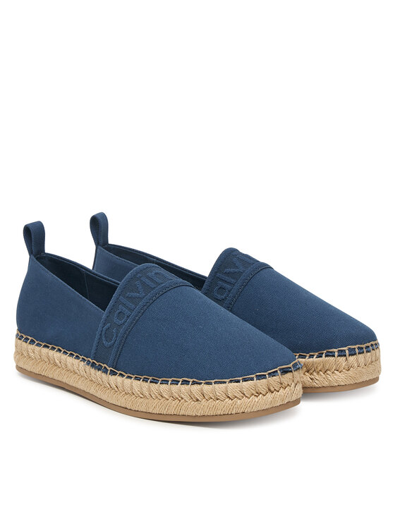 Calvin Klein Calvin Klein Espadrilky Oblique Espadrille Webbing HW0HW02934 Modrá
