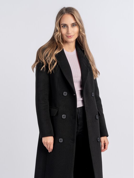 Salme Salme Vlnený kabát Vivienne Čierna Regular Fit
