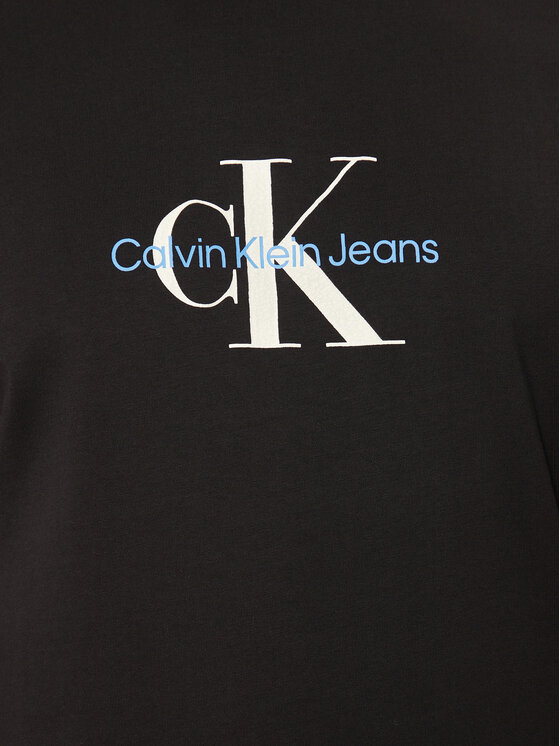 Calvin Klein Jeans Calvin Klein Jeans Tricou Distressed Monologo J30J326863 Negru Regular Fit