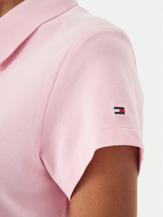 Tommy Hilfiger Tommy Hilfiger Polo 1985 Logo WW0WW49259 Gaiši rozā Slim Fit