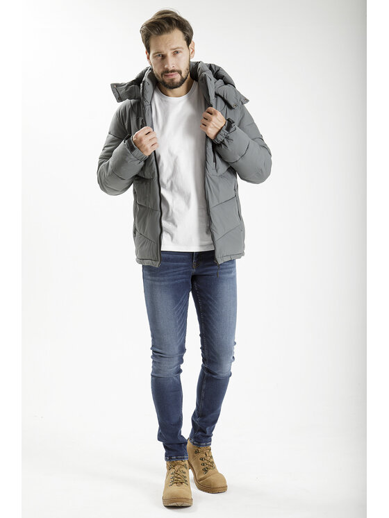 Cross Jeans Cross Jeans Kurtka zimowa 40251-263 Szary Regular Fit