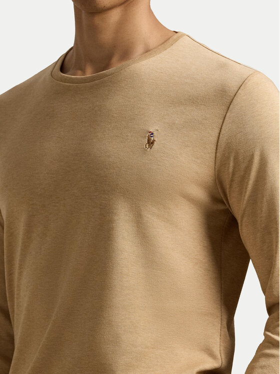 Polo Ralph Lauren Polo Ralph Lauren Marškinėliai ilgomis rankovėmis 710760121027 Smėlio Slim Fit