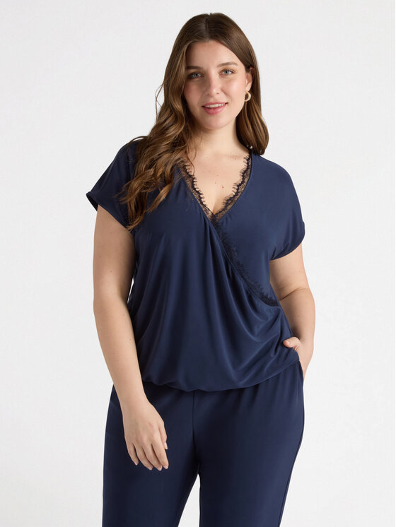 Fiorella Rubino Fiorella Rubino T-shirt G448L008236N034 Blu Regular Fit