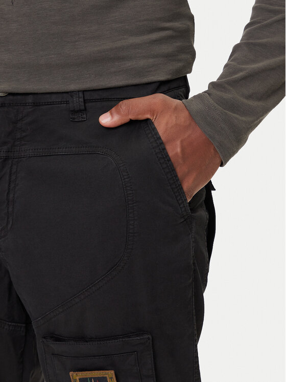 Aeronautica Militare Aeronautica Militare Stoffhose 252PA1387UCT0149 Schwarz Regular Fit