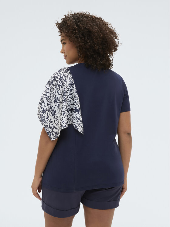 Fiorella Rubino Fiorella Rubino T-shirt G03UL008895N034 Blu Regular Fit