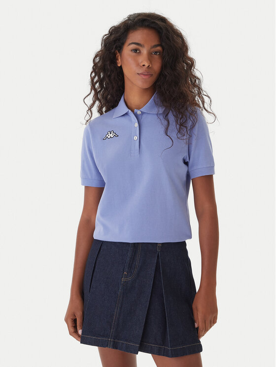 Kappa Kappa Tricou polo Logo Sharas Wss 302B3C0 Violet Regular Fit