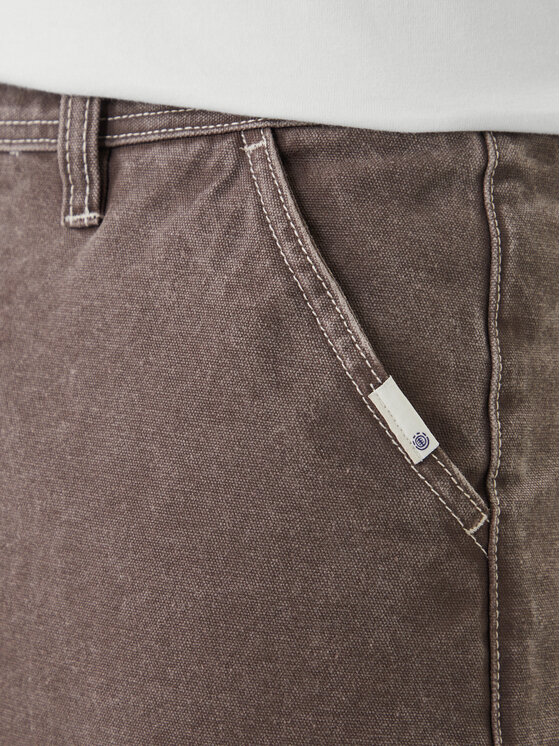 Element Element Bavlnené nohavice Big Carpenter Canvas ELYNP00201 Hnedá Relaxed Fit
