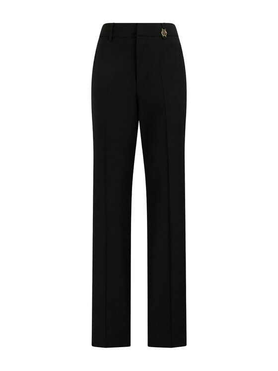 PHILIPP PLEIN PHILIPP PLEIN Kalhoty z materiálu 32125 Černá Flare Fit