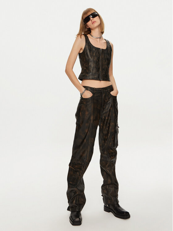 Gestuz Gestuz Top Linera 10909487 Rjava Regular Fit