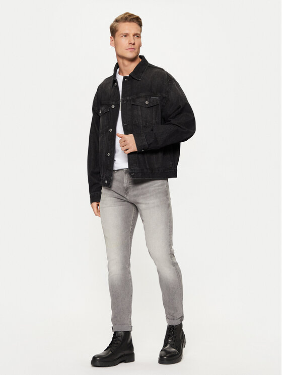 Calvin Klein Jeans Calvin Klein Jeans Τζιν μπουφάν Relaxed Denim Jacket J30J327024 Μαύρο Regular Fit