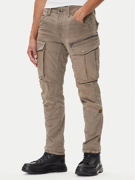 G-Star Raw G-Star Raw Hlače Rovic Zip 3D D02190-E172 Bež Tapered Fit