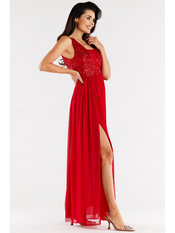 Awama Awama Abito da sera A486 Rosso Basic Fit
